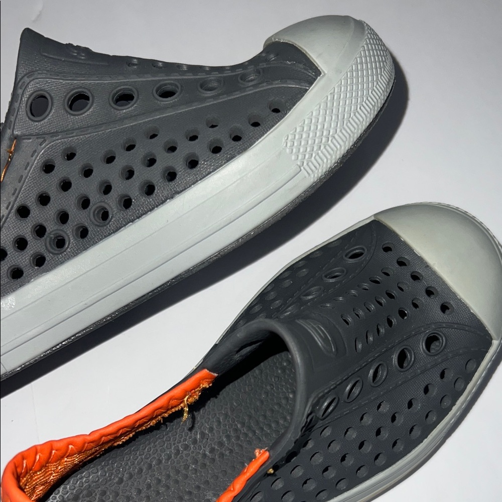 Skechers Kids Black and Orange Slip-On Sneakers - Picture 5 of 10